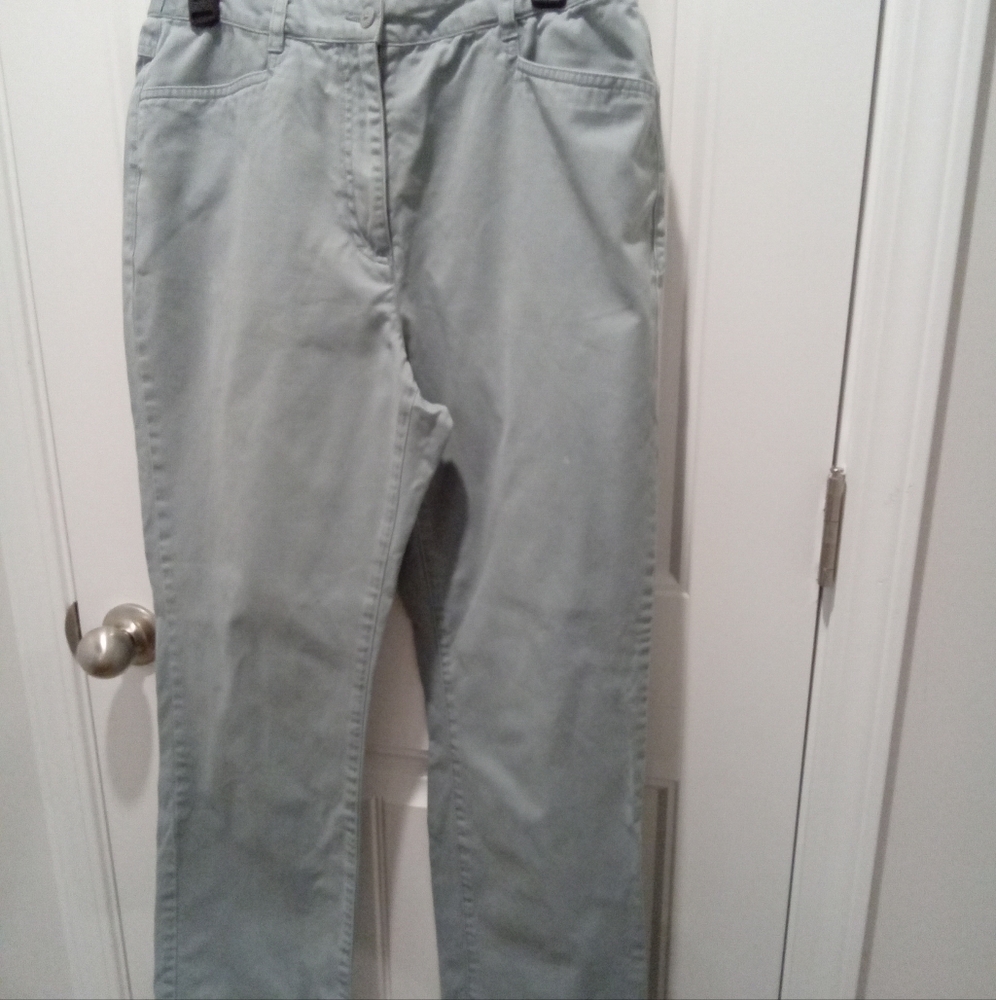Orvis Size 10 Light Sage Green Straight Leg Casual Chino Style Pants
